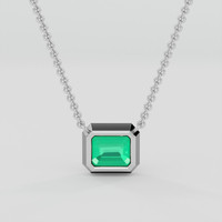 2.23 Ct. Emerald Necklace, Platinum 950 4