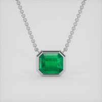 2.35 Ct. Emerald Necklace, Platinum 950 1