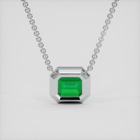 2.35 Ct. Emerald Necklace, Platinum 950 4