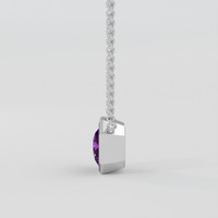 2.62 Ct. Purple Sapphire Necklace, Platinum 950 3