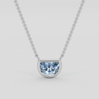 0.60 Ct. Blue Sapphire Necklace, Platinum 950 1