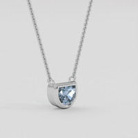 0.60 Ct. Blue Sapphire Necklace, Platinum 950 2