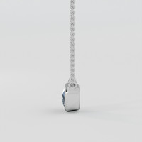 0.60 Ct. Blue Sapphire Necklace, Platinum 950 3