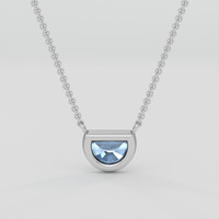 0.60 Ct. Blue Sapphire Necklace, Platinum 950 4