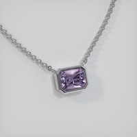 0.91 Ct. Purple Sapphire Necklace, Platinum 950 2