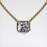 3.18 Ct. Gemstone Necklace, 14K Rose Gold 1