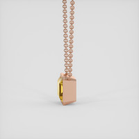 5.24 Ct. Orangish Yellow Citrine Necklace, 14K Rose Gold 3