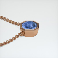 2.14 Ct. Sapphire Necklace, 14K Rose Gold 3