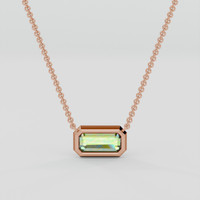 3.93 Ct. Bi Color / Parti Sapphire Necklace, 14K Rose Gold 4