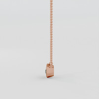 0.47 Ct. Yellowish Green Sapphire Necklace, 14K Rose Gold 3