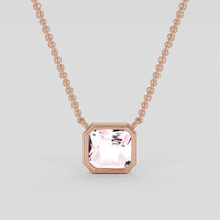 0.66 Ct. Pink Sapphire Necklace, 14K Rose Gold 1