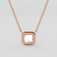 0.66 Ct. Pink Sapphire Necklace, 14K Rose Gold 4