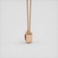0.97 Ct. Padparadscha Sapphire Necklace, 14K Rose Gold 3
