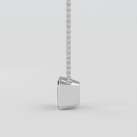0.83 Ct. Emerald Necklace, Silver 3