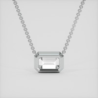 3.59 Ct. White Sapphire Necklace, Silver 4