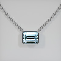 2.92 Ct. Gemstone Necklace, 14K White Gold 1