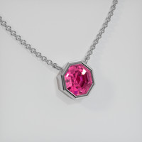 0.81 Ct. Gemstone Necklace, 14K White Gold 2