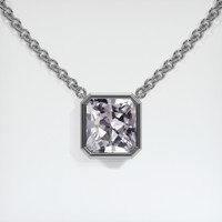 3.43 Ct. Gemstone Necklace, 14K White Gold 1