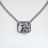 3.18 Ct. Gemstone Necklace, 14K White Gold 1