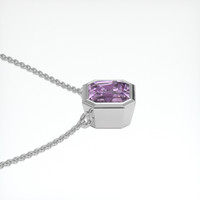1.41 Ct. Purplish Pink Sapphire Necklace, 14K White Gold 3