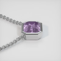 3.13 Ct. Violet Sapphire Necklace, 14K White Gold 3