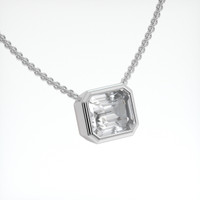 4.04 Ct. White Sapphire Necklace, 14K White Gold 2