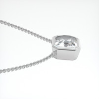 4.04 Ct. White Sapphire Necklace, 14K White Gold 3