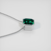 9.21 Ct. Emerald Necklace, 18K White Gold 3