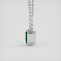 5.12 Ct. Emerald Necklace, 18K White Gold 3