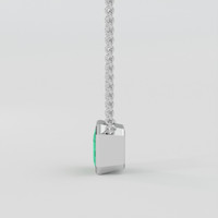 2.23 Ct. Emerald Necklace, 18K White Gold 3