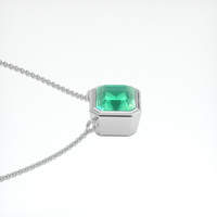 1.70 Ct. Emerald Necklace, 18K White Gold 3
