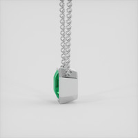 2.35 Ct. Emerald Necklace, 18K White Gold 3