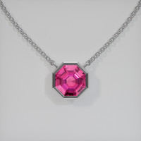 0.81 Ct. Gemstone Necklace, 18K White Gold 1