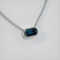 0.88 Ct. Sapphire Necklace, 18K White Gold 2