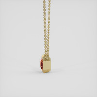 0.92 Ct. Orange Garnet Necklace, 10K Yellow Gold 3