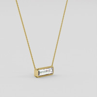 1.14 Ct. Bi Color Tourmaline Necklace, 10K Yellow Gold 2