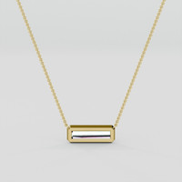 1.14 Ct. Bi Color Tourmaline Necklace, 10K Yellow Gold 4