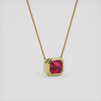2.00 Ct. Ruby Necklace, 14K Yellow Gold 2