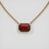 1.49 Ct. Ruby Necklace, 14K Yellow Gold 1