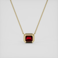 1.20 Ct. Ruby Necklace, 14K Yellow Gold 4