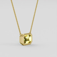 1.10 Ct. Bi Color / Parti Sapphire Necklace, 14K Yellow Gold 2