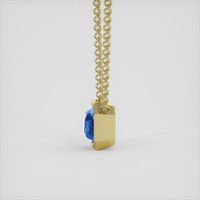 2.18 Ct. Blue Sapphire Necklace, 14K Yellow Gold 3