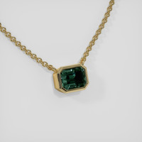 1.08 Ct. Bluish Green Sapphire Necklace, 14K Yellow Gold 2