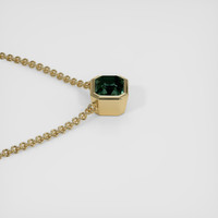 1.08 Ct. Bluish Green Sapphire Necklace, 14K Yellow Gold 3