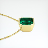 10.48 Ct. Emerald Necklace, 18K Yellow Gold 3