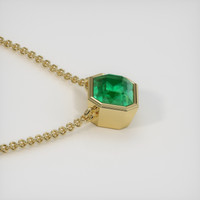 1.76 Ct. Emerald Necklace, 18K Yellow Gold 3