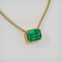 1.86 Ct. Emerald Necklace, 18K Yellow Gold 2