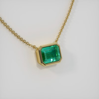 1.88 Ct. Emerald Necklace, 18K Yellow Gold 2