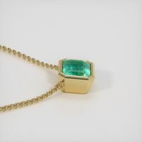 1.88 Ct. Emerald Necklace, 18K Yellow Gold 3