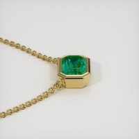 0.45 Ct. Emerald Necklace, 18K Yellow Gold 3
